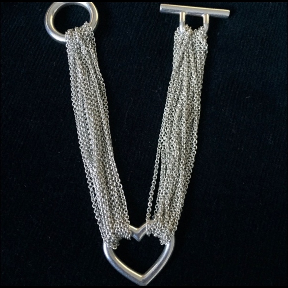 Tiffany & Co. Ten Row Chain Heart Bracelet
